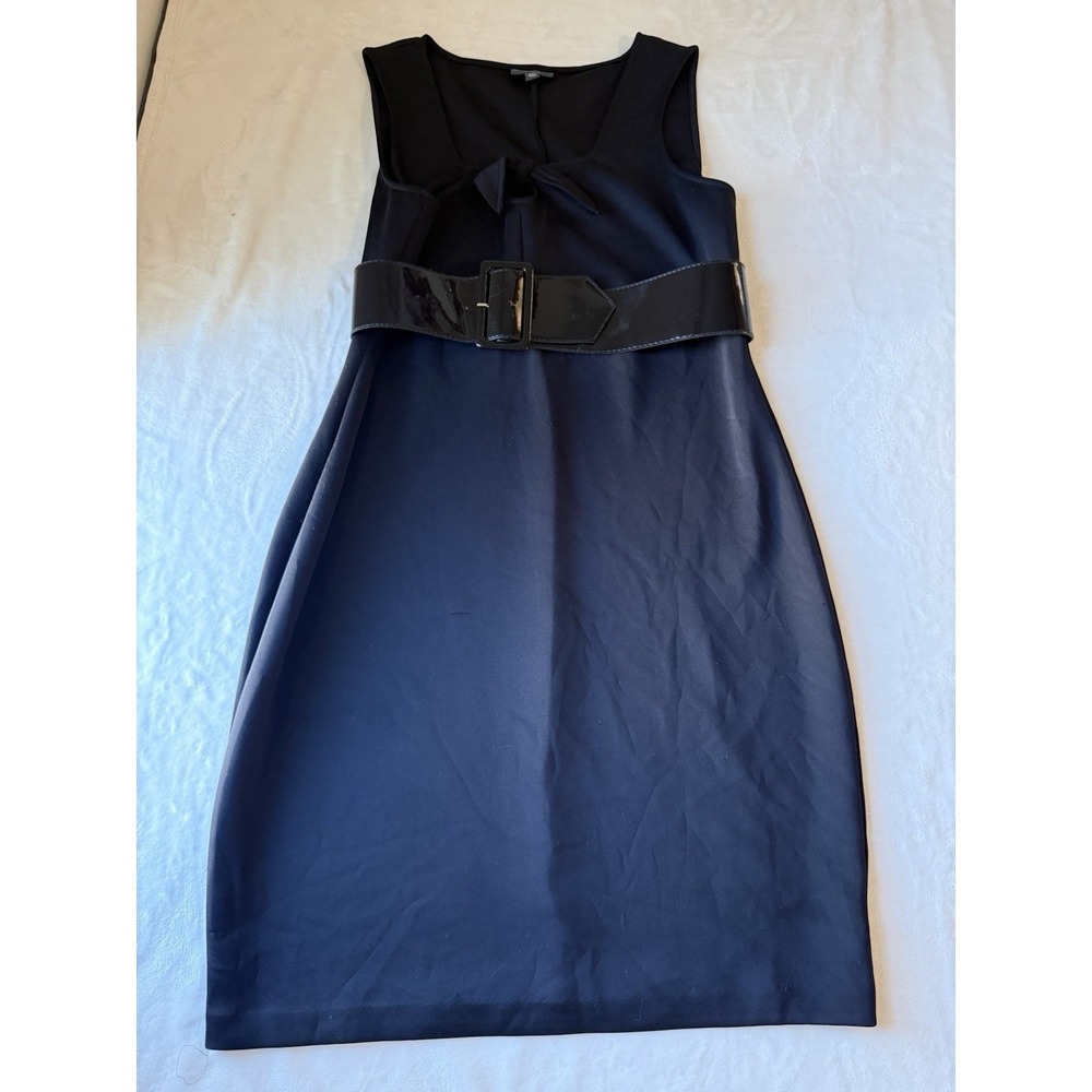 BOLD elements Black Belt Bow Sleeveless Sheath Knee Length Dress XXL